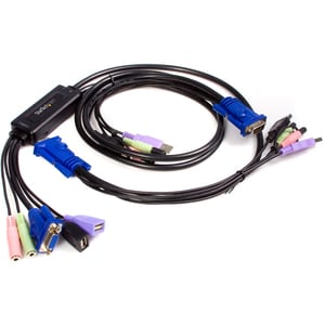 2 Port USB VGA Cable KVM Switch with Audio - 2 Computer(s) - 1 Local User(s) - QXGA - 2048 x 1536 - 6 x USB - 3 x VGA