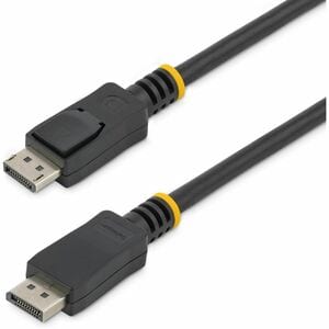 3 m DisplayPort Cable with Latches - M/M - First End: 1 x 20-pin DisplayPort 1.2 Digital Audio/Video - Male - Second End: 