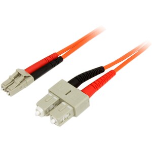 StarTech.com 1m Fiber Optic Cable - Multimode Duplex 50/125 - LSZH - LC/SC - OM2 - LC to SC Fiber Patch Cable - 3.2ft - 1 