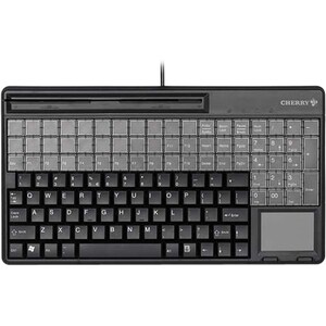 CHERRY POS Keyboard - QWERTY Layout - 143 Key(s) - 123 Programmable Key(s) - 60 Relegendable Key(s) - USB - Black