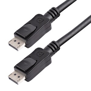 Cable de 5m DisplayPort 1.2 - Cable DisplayPort 4K x 2K Ultra HD Certificado por VESA - Cable DP a DP - con Pestillo - Ext