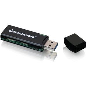 IOGEAR SuperSpeed USB 3.0 SD/Micro SD Card Reader / Writer - SD, SDXC, SDHC, microSD, microSDXC, microSDHC, MMCplus, Reduc