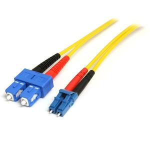 StarTech.com 1m Fiber Optic Cable - Single-Mode Duplex 9/125 - LSZH - LC/SC - OS1 - LC to SC Fiber Patch Cable - 2 x LC Ma