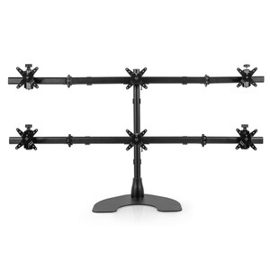 Ergotech Hex LCD Monitor Desk Stand - 28" pole - Black - Hex 3 over 3 w/Heavy Duty Stand