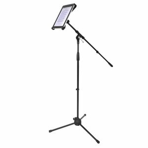 PylePro Multimedia Microphone Stand With Adapter for iPad 2 (Adjustable for Compatibility w/iPad 1) - 6.5" Height x 4" Width