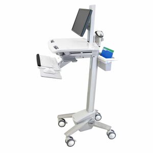 Ergotron StyleView Medical Trolley - 15.88 kg Capacity - 4 Casters - Aluminium - 464.8 mm Width x 1282.7 mm Height - White