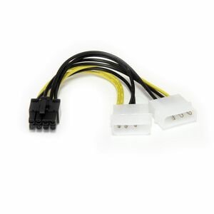 StarTech.com 15cm 6in. LP4 to 8 Pin PCI Express Video Card Power Cable Adapter - lp4 to PCI express - molex to 8 pin PCIe 