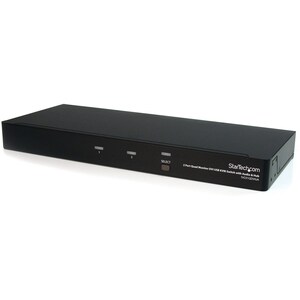 StarTech.com 2 Port Quad Monitor Dual-Link DVI USB KVM Switch with Audio & Hub - 2 Computer(s) - WQXGA - 2560 x 1600 - 5 x