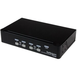 StarTech.com 4 Port 1U Rackmount USB KVM Switch with OSD - 4 Computer(s) - 1 Local User(s) - 1920 x 1440 - 2 x USB - 1 x V