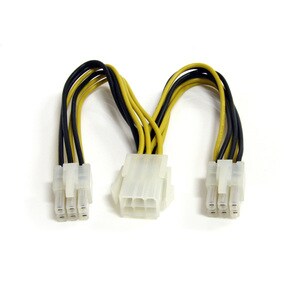 StarTech.com Splitter Cord - 15.24 cm - For PCI Express Card - PCI-E / PCI-E - Yellow