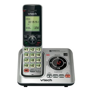 VTech CS6629 DECT 6.0 Expandable Cordless Phone with Answering System and Caller ID/Call Waiting, Silver with 1 Handset - 