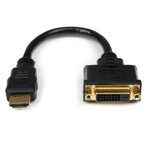 StarTech.com HDMI Male to DVI Female Adapter - 8in - 1080p DVI-D Gender Changer Cable (HDDVIMF8IN) - Connect a DVI-D devic