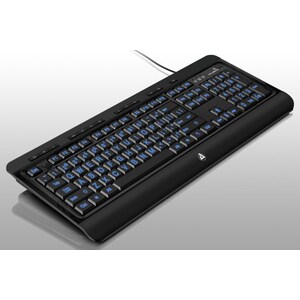 Aluratek Large Print Tri-Color Illuminated USB Keyboard - Cable Connectivity - USB Interface Email, Home, Favourites, Play
