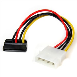 StarTech.com 15cm (6 in.) 4 Pin Molex to Left Angle SATA Power Cable Adapter - LP4 Molex to SATA Power Adapter - For SATA 