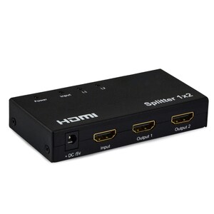 4XEM 2 Port HDMI Splitter & Signal Amplifier - 4XEM 1080p/3D 1 HDMI in 2 HDMI out video splitter and amplifier with LED in