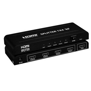 4XEM 4 Port high speed HDMI video splitter fully supporting 1080p, 3D for Blu-Ray, gaming consoles and all other HDMI comp