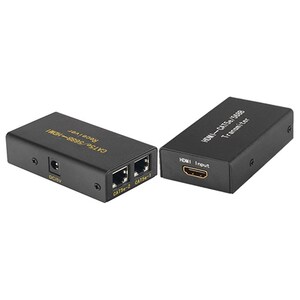 4XEM 30M/100Ft HDMI Extender Over Double Cat-5E or Cat-6 RJ45 - 1 Input Device - 1 Output Device - 98.43 ft Range - 4 x Ne