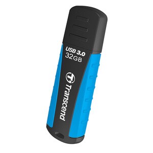 Transcend 32GB JetFlash 810 USB 3.0 Flash Drive - 32 GB - USB 3.0 - Black, Blue, Green - Lifetime Warranty