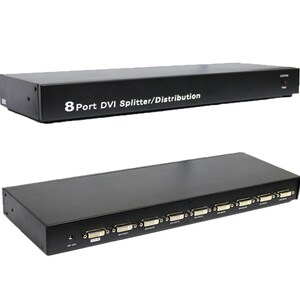4XEM 8-Port DVI Video Splitter 1900x1200 - 350 MHz to 350 MHz - DVI In - DVI Out