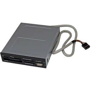 StarTech.com 3.5in Front Bay 22-in-1 USB 2.0 Internal Multi Media Memory Card Reader - Black - Add front panel access to 2