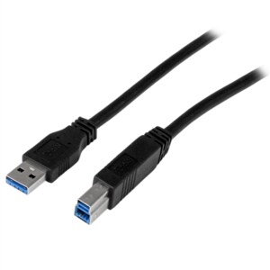 StarTech.com 2m (6 ft) Certified SuperSpeed USB 3.0 A to B Cable - M/M - First End: 1 x Type A Male USB, Male USB - Second