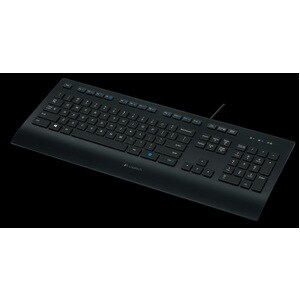Logitech K280e Keyboard - Cable Connectivity - USB Interface - English (US) - QWERTY Layout - Black - Computer - PC