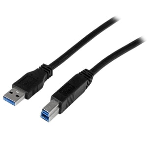StarTech.com 91cm (3 ft.) Certified SuperSpeed USB 3.0 A to B Cable Cord -USB 3 Cable -1x USB 3.0 A(M), 1x USB 3.0 B (M) -