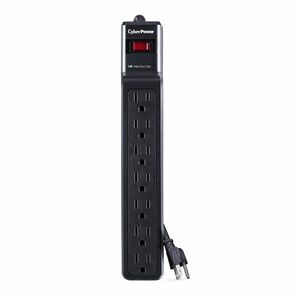 CyberPower CSB7012 Essential 7 - Outlet Surge with 1500 J - Clamping Voltage 800V, 12 ft, NEMA 5-15P, EMI/RFI Filtration, 