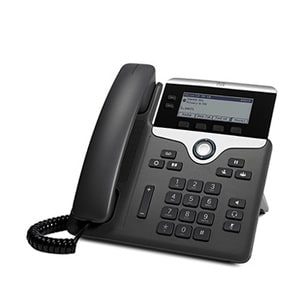 Cisco 7821 IP Phone - Corded - Wall Mountable - Charcoal - 2 x Total Line - VoIP - User Connect License - 2 x Network (RJ-