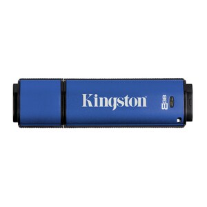Kingston DataTraveler Vault 8 GB USB 3.0 Flash Drive - 165 MB/s Read Speed - 22 MB/s Write Speed - 5 Year Warranty