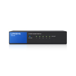 Linksys LGS105 5 Ports Ethernet Switch - 2 Layer Supported - Wall Mountable, Desktop - Lifetime Limited Warranty
