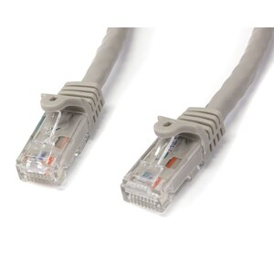 StarTech.com 3m Gray Gigabit Snagless RJ45 UTP Cat6 Patch Cable - 3 m Patch Cord - First End: 1 x RJ-45 Male Network - Sec