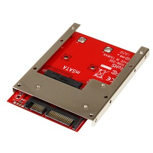 Adaptador para Receptáculo de Unidad StarTech.com para 2.5" SATA/600 - Serie ATA/600 Interfaz de host Interno - Rojo - Con