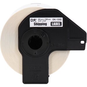Brother DK1202 - Shipping White Paper Labels - 4" Width x 2.40" Length - 300 / Roll - White - Paper - 300 / Roll