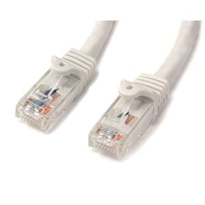StarTech.com 3m White Gigabit Snagless RJ45 UTP Cat6 Patch Cable - 3 m Patch Cord - Ethernet Patch Cable - RJ45 Male to Ma