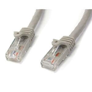 StarTech.com 5m Gray Gigabit Snagless RJ45 UTP Cat6 Patch Cable - 5 m Patch Cord - Ethernet Patch Cable - RJ45 Male to Mal