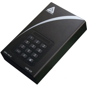Apricorn Aegis Padlock DT FIPS ADT-3PL256F-4000 4 TB Desktop Hard Drive - 3.5" External - Black - USB 3.0 - 7200rpm - 1 Ye