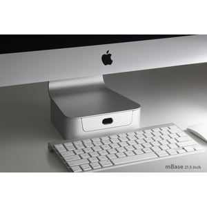 Rain Design mBase 21.5IN iMac - Up to 21.5" Screen Support - 2" Height x 6.8" Width x 6.6" Depth - Desktop - Aluminum - Si