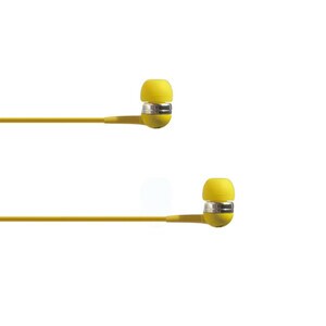 4XEM Ear Bud Headphone Yellow - Stereo - Mini-phone (3.5mm) - Wired - 16 Ohm - 20 Hz - 18 kHz - Earbud - Binaural - In-ear