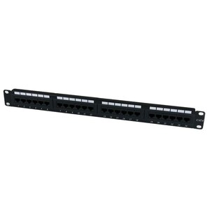 StarTech.com 24 Port 1U Rackmount Cat 6 110 Patch Panel - 24 x RJ-45 - 24 x RJ-11 - 1U High - 19" Wide - Rack-mountable