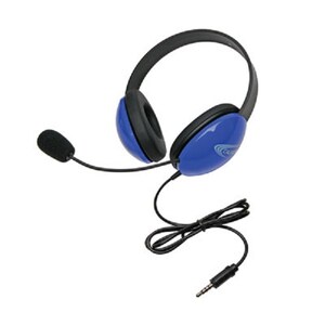 Califone Stereo Blue Headphone With To Go 3.5Mm Plug - Stereo - Mini-phone (3.5mm) - Wired - 32 Ohm - 20 Hz - 20 kHz - Ove