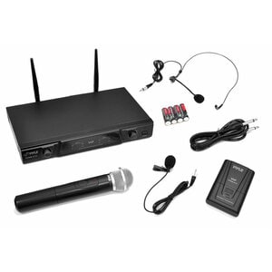 PylePro PDWM2115 Wireless Microphone System - 170 MHz to 260 MHz Operating Frequency - 50 Hz to 15 kHz Frequency Response 