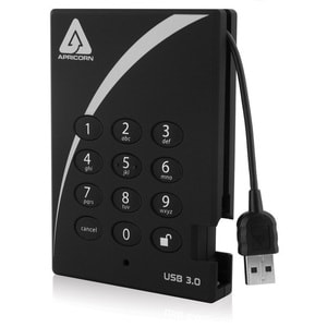 Apricorn Aegis Padlock 2 TB Portable Hard Drive - External - USB 3.0 - 5400rpm - 3 Year Warranty