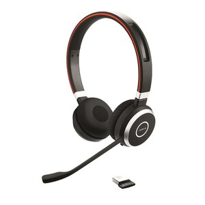 Jabra EVOLVE 65 MS Stereo USB Headband, Bluetooth function, Noise cancelling, USB via Dongle, with mute-button and volume 