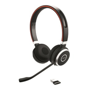 Jabra EVOLVE 65 UC Stereo USB Headband, Bluetooth function, Noise cancelling, USB via Dongle, with mute-button and volume 