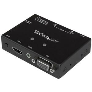 StarTech.com Switch Conversor 2x1 VGA + HDMI a VGA con Conmutado Prioritario - Selector 1080p - 1920 x 1200 - WUXGA - 2 Di