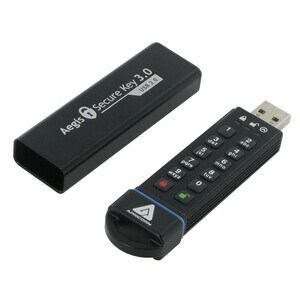 Apricorn Aegis Secure Key 3.0 - USB 3.0 Flash Drive - 120 GB - USB 3.0 - 195 MB/s Read Speed - 162 MB/s Write Speed - 256-