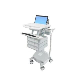 Ergotron StyleView SV44 Notebook Stand - Up to 43.9 cm (17.3") Screen Support - 9.07 kg Load Capacity - 128.3 cm Height x 