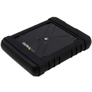 Carcasa de unidad StarTech.com SATA - USB 3.0 Micro-B Interfaz de host - Soporte UASP Externo - Negro - Compartimento inte