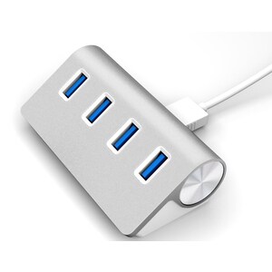 Sabrent 4 Port Aluminum USB 3.0 Hub - USB - External - 4 USB Port(s) - 4 USB 3.0 Port(s) - PC, Mac, Linux
